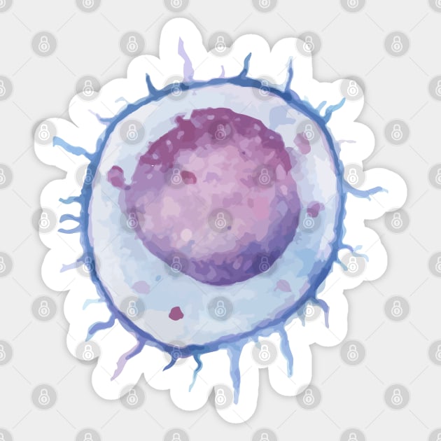 T cell WBC white blood cell Sticker by labstud